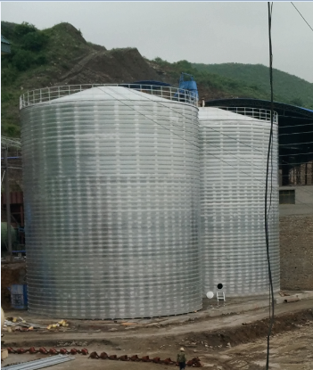 兴城粮食钢板仓的安装全过程不用热焊接